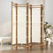 Room Divider Balkon sichtschutz 5-TLG. Paravent Faltbar 200 cm Bambus und Canvas