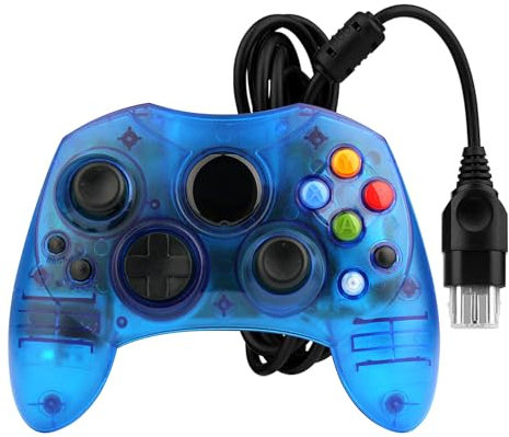 OSTENT Mando con Cable Tipo S 2 A para Microsoft Old Generation Xbox Console de Videojuegos Color Azul