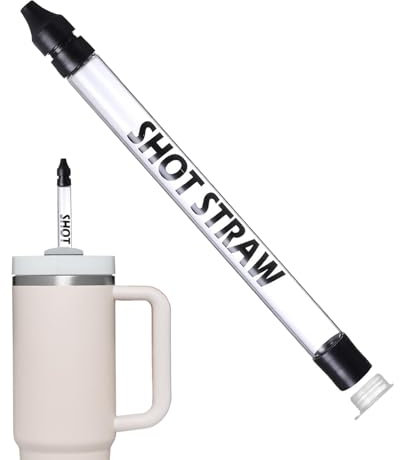 mefocou Shot Straw - Shot Holder & Straw for Drinks & Chasers- Experience Shots The Go - Fits All Standard Bottles, Glasses, & The Chasers