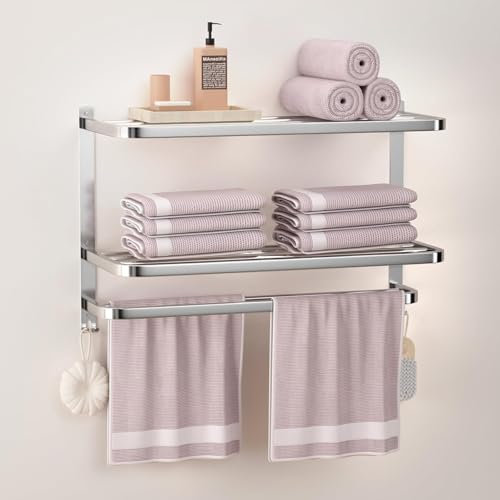 Toallero, toallero plateado, toallero de pared, juego de accesorios de baño, barra para baño y cocina, soporte de pared para toallas de acero inoxidable, SUS304.