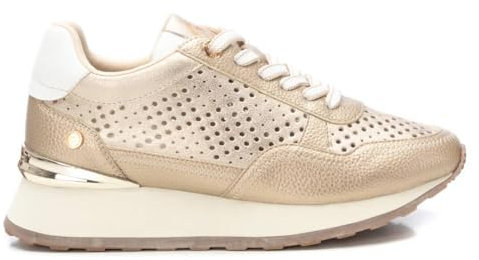 XTI - Zapatilla Mujer Oro - Calzado Cómodo y Versátil - Moda Casual - Modelo 14377901 (Talla 41)