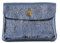 Double Tree - Porte-Monnaie Femme en Cuir Véritable Irisé - Petit Portefeuille Brillant à Rabat Format Enveloppe Élégant - Léger et Pratique - Bleu