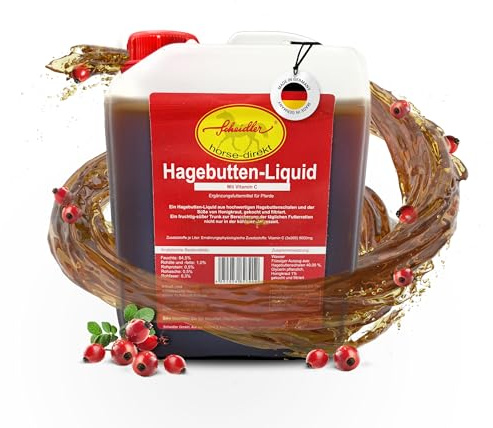 Scheidler horse-direkt Hagebutten Liquid für Pferde 2500ml Hochdosiert – Natürlicher Vitamin C Booster aus Hagebuttensud – Hohe Bioverfügbarkeit – Alternative zu Hagebutten ganz & getrocknet