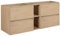 3E 3xE living.com Mueble de baño 140 CM (2 X 60 + 20), Roble Claro 140 x 57 x 46 cm