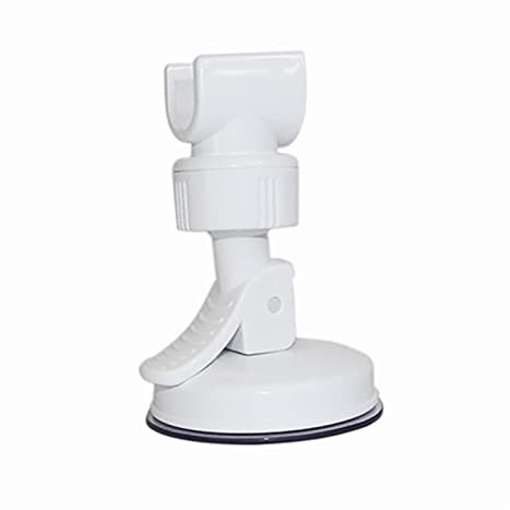 VBPBHFFNMW 2 stücke Einstellbare Duschkopfhalter Saugnapf Duschhalter Unterstützung Douche Wandhalterung Duschkopfhalterung 360 ° Weiß Duschmontagehalterung(Wit)