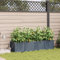 Jardinera con sistema de riego, rectangular, resistente a los rayos UV, diseño moderno, interior/exterior, gris claro, 40 x 160 x 37,5 cm, para jardín, balcón y jardín de invierno