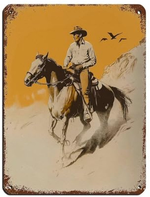 Blechschild mit Western-Cowboy-Motiv, Geschenk für Väter, Wild, Wir, Vintage, Metall, Pub, Club, Café, Bar, Zuhause, Wandkunst, Dekoration, Poster, Retro, 30 x 40 cm