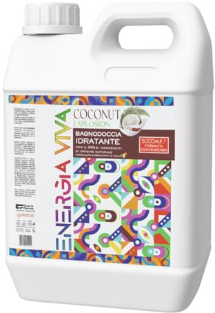 Bagnodoccia Idratante al Cocco 5L – Formula Nutriente di Alta Qualità – Maxi Formato Professionale – Pelle Setosa e Profumo Esotico – Ideale per Spa, Hotel e Wellness