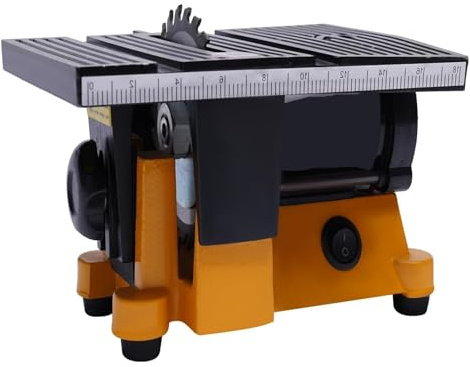 90-W-Mini-Tischkreissäge, tragbare 4-Zoll-Tischsäge, 4500 U/min mit 3 Klingen, 5/8 Zoll Tiefe, 16 mm Schnitttiefe, for Metall, Holz, Glas, Stein