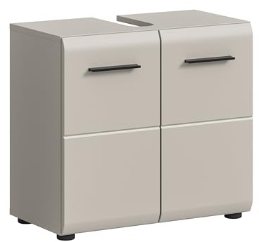 xonox.home – Waschbeckenunterschrank Ice 60x54x30 cm in Kaschmir Melamin und Kaschmir matt – praktischer Badschrank mit modernem Look – eine optimale Lösung für Ihr Waschbecken