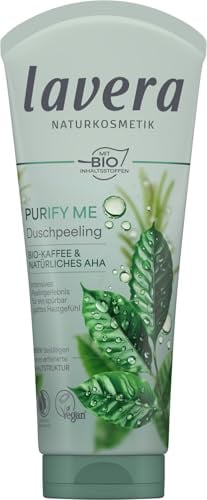 lavera Neutral Purify Me Duschpeeling Körperpeeling 200 ml | vegane Naturkosmetik, für ein glattes & seidiges Hautgefühl, pH-hautneutrale Formulierung, pflegend und hautschonend