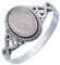 Anello da donna in argento 925 con quarzo rosa, pietra preziosa rosa insolita e giocosa