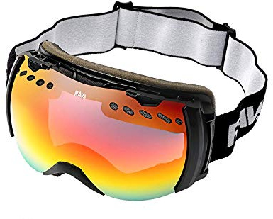 Ravs by Alpland Skibrille Schutzbrille ski Goggle auch für BRILLENTRÄGER (Over the Glasses)