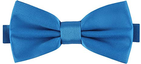 Ladeheid Herren Schmale Fliege M (12cm x 6cm), Blau, 12cm x 6cm