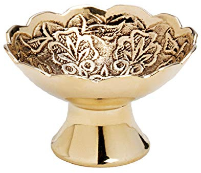 NKlaus Weihrauch zum Räuchern Messing, 6cm Weihrauchschale Bowl, 1 Stück