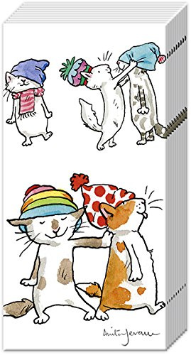 4-lagig Papiertaschentücher, Taschentücher – Katzen mit Hüten Anita jeram 10PK