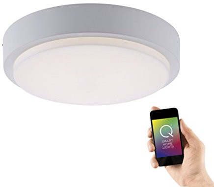 Paul Neuhaus Q-LENNY LED Fassaden Außenleuchte Wand- Deckenleuchte Smart Home, RGBW Farbwechsel 1060 Lumen 11 Watt, dimmbar per Fernbedienung