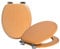 Harbour Housewares Soft Close Toilet Seats - Beech - Pack of 2 - Oval-Shaped Wooden Toilet Seat Antibacterial Loo Lid with Universal Chrome Hinges, Fixings & Fittings