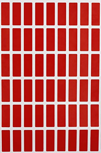 Blank Color Coding Labels 2.5 cm x 1 cm - Red Name Labels - 25 mm x 10 mm - 810 Pack by Royal Green