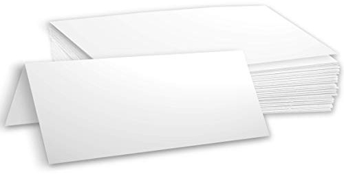 Hamilco Blanko-Zelt-Namens-Tischkarten, 8,9 x 27,9 cm, gefaltet, Kartonpapier, 36,3 kg, 100 Stück