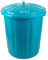 HRB Maxitonne 50 Liter Türkis, Tonne aus stabilem Hartplastik, abnehmbarer Deckel mit Verschlüssen, geeignet für Wäsche, Spielzeug oder als Mülleimer Küche