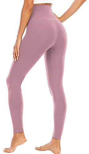 ECHOINE Yoga-Leggings für Damen, butterweich, Bauchkontrolle, hohe Taille, Workout-Hose, Sport-Leggings, volle Länge, 63,5 cm Pink Ocean, X-Klein