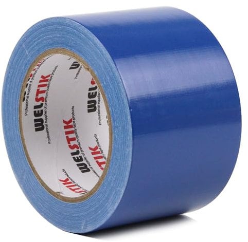 WELSTIK Panzerband Blau 75mmx41m, Wasserdichtes Klebebandgewebe,Blue Panzertape Gaffer-Klebeband für Reparaturen, Heimwerken