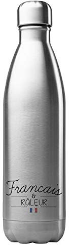 Bouteille Gourde Isotherme Acier INOX 500 ML imprimé Citation Humour Français et râleur ref G2299