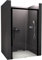 Paroi de douche en niche DX906 FLEX - Porte coulissante noir mat - Largeur au choix, Largeur:1500mm