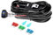 SKYWORLD LED-Lichtleiste Kabelbaum Kit 1 Leitungen 12V Schwarz Knopf Ein-/Ausschalter Power Relais Flachsicherung für Off-Road-Lichter LED-Arbeitsleuchte Nebelscheinwerfer