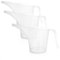 COM-FOUR® 3x Pichet entonnoir - arrosoir avec bec verseur - entonnoir transparent - bidon doseur pour faire du savon
