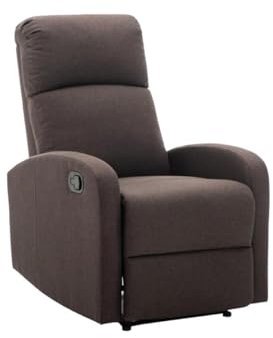 Vente-unique-Relaxsessel Fernsehsessel - Stoff - Braun - ISAO