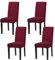 mafudoxi Stuhlhussen 4er Set, Stretch Abnehmbare Waschbar Stuhlbezug, Stretch Stuhlhusse mit Gummiband, für Hotel, Bankett, Restaurant, Haus, Party, Hochzeit(Red Wine, 4Stück)
