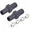 sourcing map Barb Hose Fitting 20mm to 17mm Straight Coupler Quick Connector Adapter with 16-25mm Adjustable Clamps for Water Fuel Air Oil Gas, 2 Set