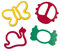 Strong Plastic Cookie/Dough Cutters | Pack of 4 | Bug Shapes