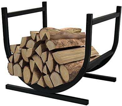 SCENDOR GARDEN Brennholzregal für Kaminholz 44,5 x 37,4 x 39,4CM, U-förmiges Schwerlast-Brennholzregal Stapelregal Aufbewahrungsregal Innen- und Außenbereich