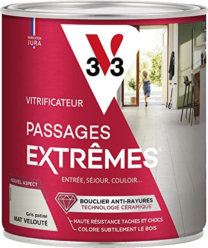 V33 Vitrificateur parquets Passage Extrème, Gris patiné, 0,75L
