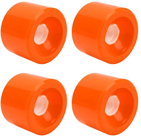BuyWeek Skateboard Rollen, 4 Stück Longboard Rollen Ohne Risse Skateboard Räder Zubehör Ausgewogen Sicher Starker Grip(Orange)