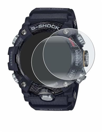 BROTECT Schutzfolie für Casio G-Shock Mudmaster GG-B100-1AER | 2 Stück Entspiegelnder Displayschutz Made in Germany Matte Full-Screen Folie Full-Cover 3D Curved Anti-Reflexion Montage Kit