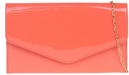 Girly Handbags Schlichte, glänzende Clutch
