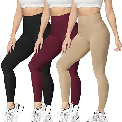 VALANDY Leggings mit hoher Taille für Damen, Stretch, Bauchkontrolle, Workout, Laufen, Yoga, Reg&Übergröße, XX-Large