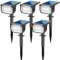 LOTMOS 5Pcs Faretti Solari a Led da Esterno, 72 LED Lampade Solari da Giardino 3 Modalità IP67 Impermeabile Luce Solare Faretto LED da Esterno Solare per Cortile, Patio, Vialetto, Alberi