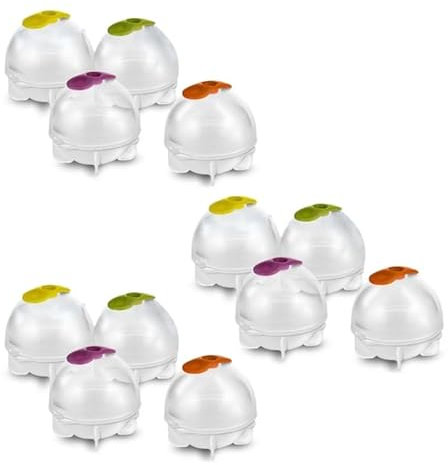 12 Pièces/16 Pièces Plateaux À Glaçons Moules À Glaçons De Forme Ronde Faciles À Libérer Pour Les Cocktails De Whisky Jus De Boissons Moules À Glaçons En Silicone Boules