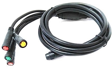 Wisyurt 1 Piece E-Bike 1T4 E-Bike Extension Cord Cable Waterproof Connector Replacement Accessories for Electric Bicycle Brake Display Throttle Cycling Part.