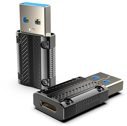 USB-A Stecker auf USB C Buchse Adapter,Kompatibel mit Apple Watch 7/8 Apple MagSafe Ladegerät,Ladegerät Kabel Konverter für iPhone Airpods