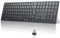 TECURS Teclado Bluetooth inalámbrico, diseño alemán QWERTZ, teclado inalámbrico USB 2.4G con 3 canales Bluetooth, teclado inalámbrico para PC, ordenador, portátil, escritorio y otros Windows Mac,