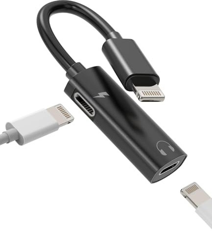 Adapter Aux Kopfhörer Lightning Jack Kopfhörer Aufladen für Apple iPhone 14 13 12 11 Pro Max 7 8 Plus X SE XS XR für iPad Air Kopfhörer Ladegerät Zubehör Musik Kabel Splitter Stecker
