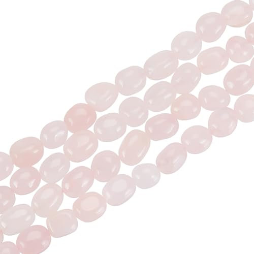 OLYCRAFT About 70~72pcs Natural Rose Quartz Tumbled Beads Rose Quartz Beads Tumbled Chakra Gemstone Beads Crystal Loose Beads Energy Gemstones for DIY Bracelets Necklaces Earrings Jewelry Making