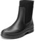 DREAM PAIRS stivali da pioggia impermeabili comodi stivali di gomma da donna stivali Chelsea di media altezza con suola antiscivolo,Size 37,Nero,SDRB2406W-E