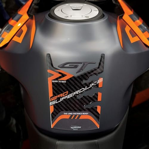 labelbike - 3D Aufkleber Motorrad Tankpad Schutz und Dekoration aus Harz kompatibel mit KTM 1290 Super Duke GT 2022-2024